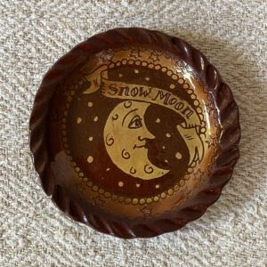 Katie B Morgan Slipware Biscuit Plates Moon Right