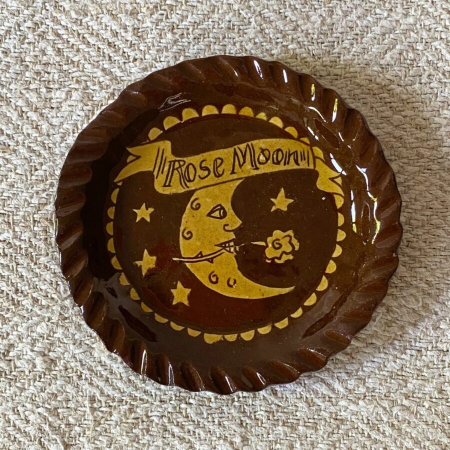 Katie B Morgan Slipware Biscuit Plates Moon Right