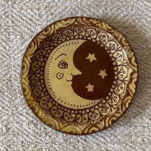 Katie B Morgan Slipware Biscuit Plates Moon Right