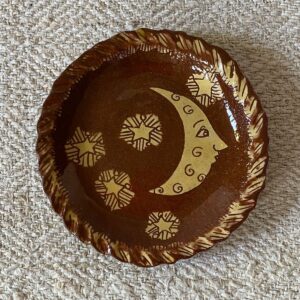 Katie B Morgan Slipware Biscuit Plates Moon Right