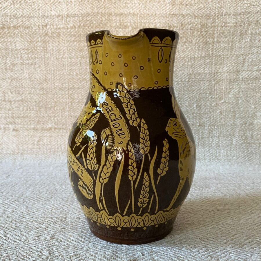 Katie B Morgan Slipware Jug SORKM6 Hare Meadow