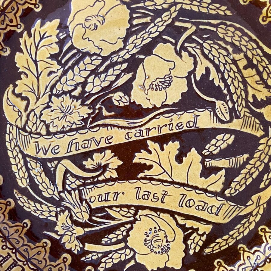 Katie B Morgan Slipware Plate SORKM7 Harvest Home