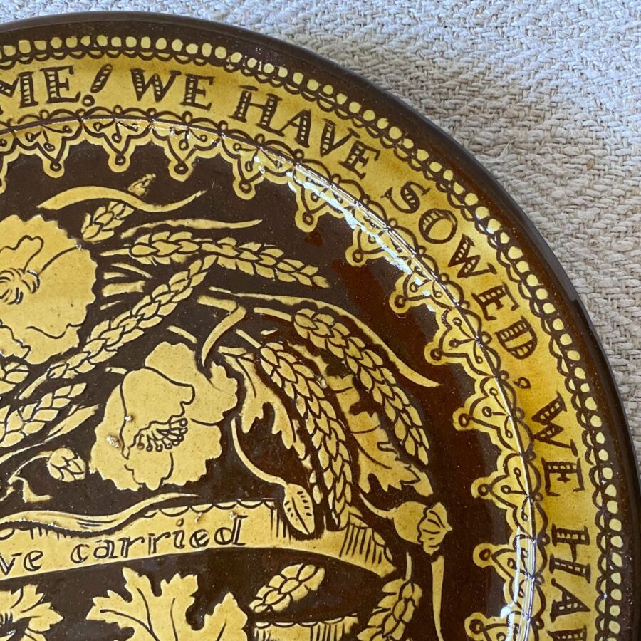 Katie B Morgan Slipware Plate SORKM7 Harvest Home