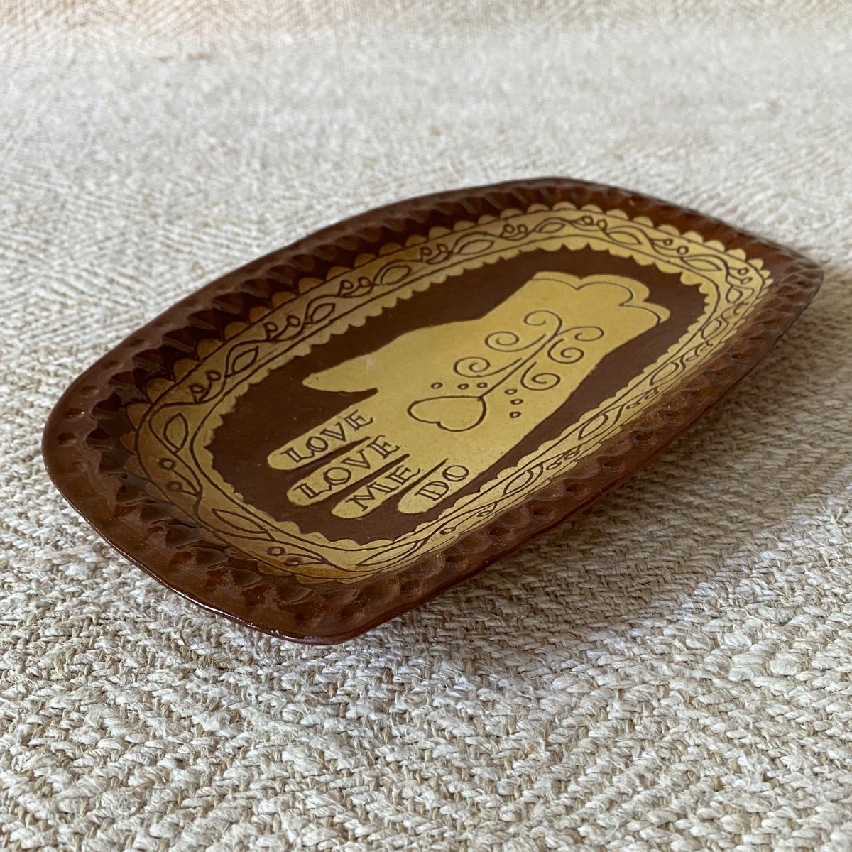 Katie B Morgan Slipware Glove Dish