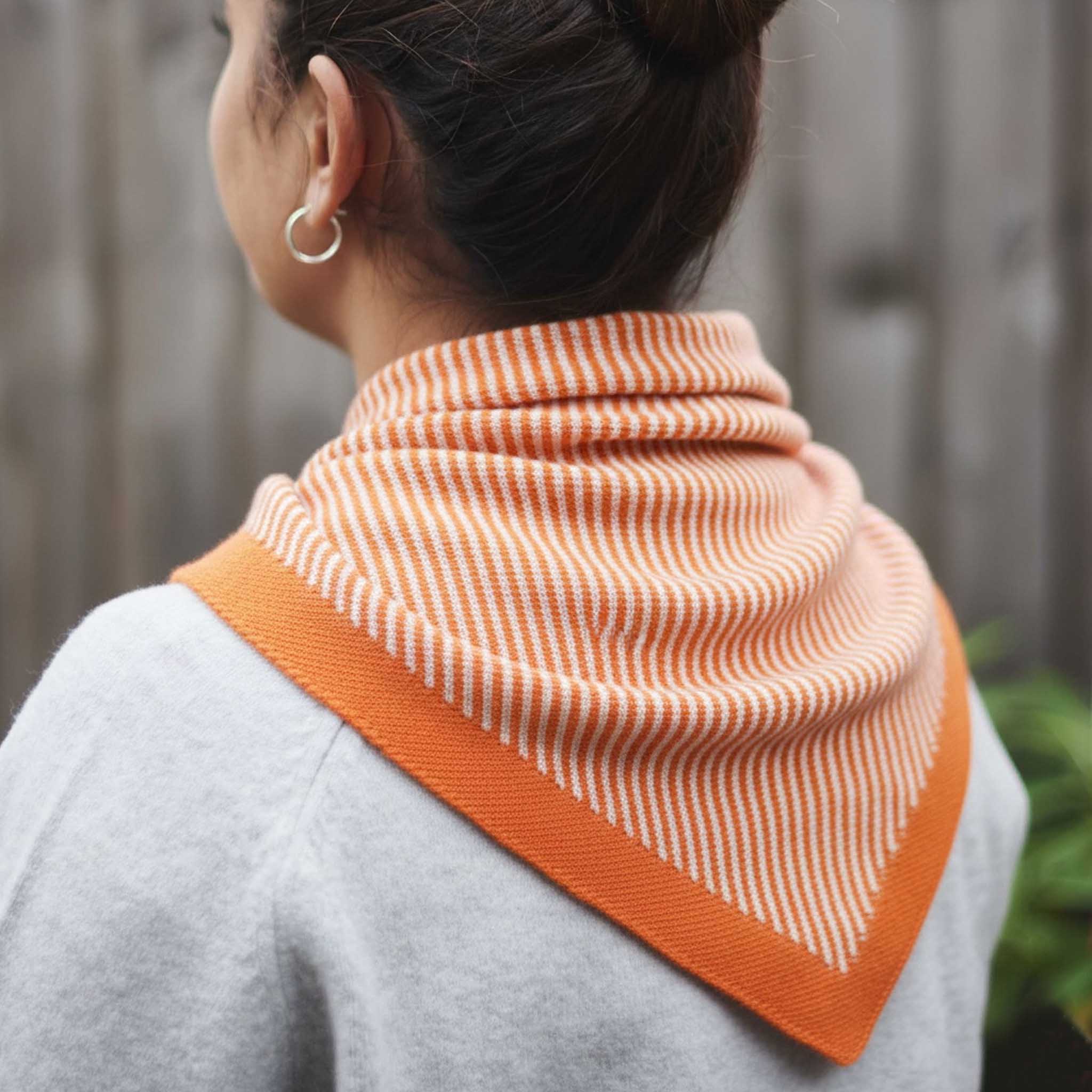 Lambswool Neckerchief Scarf Apricot - Image 2