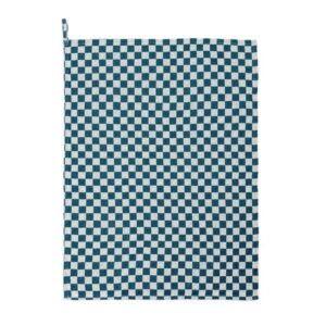 Checked Cotton Hand Towel Teal