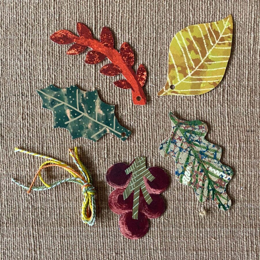 Hadley Gift Tags Berries & Leaves flatlay