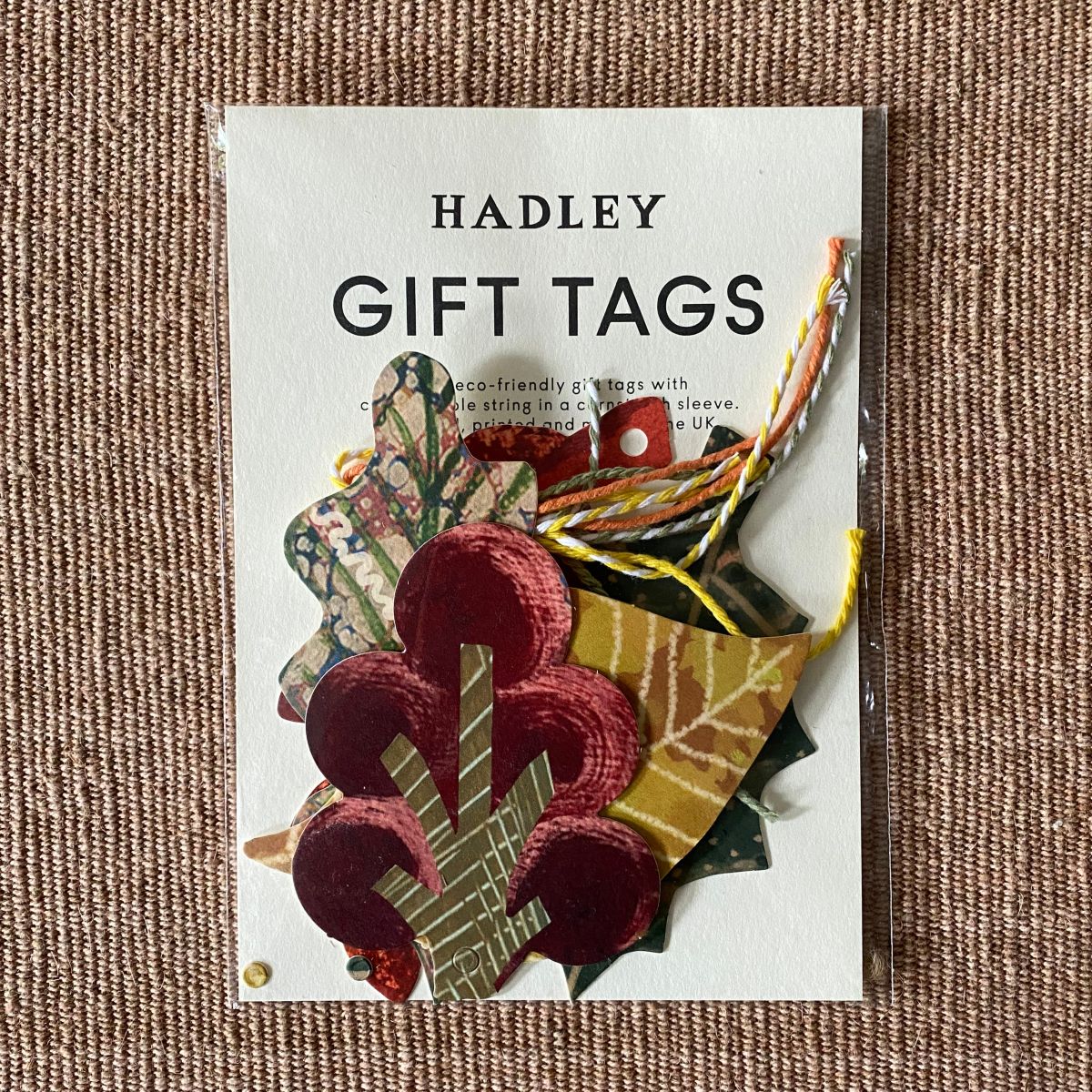 Hadley Gift Tags Berries & Leaves flatlay