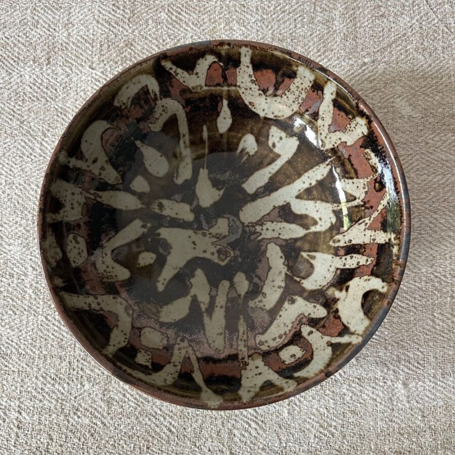 Pottery fruit bowl