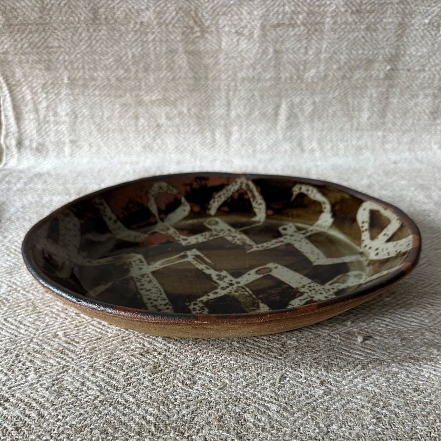 Jack Welbourne Oval Dish - abstract design
