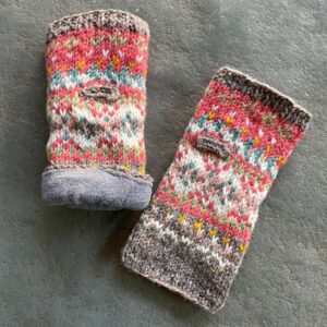 Pachamama fairisle mittens in multi-colours