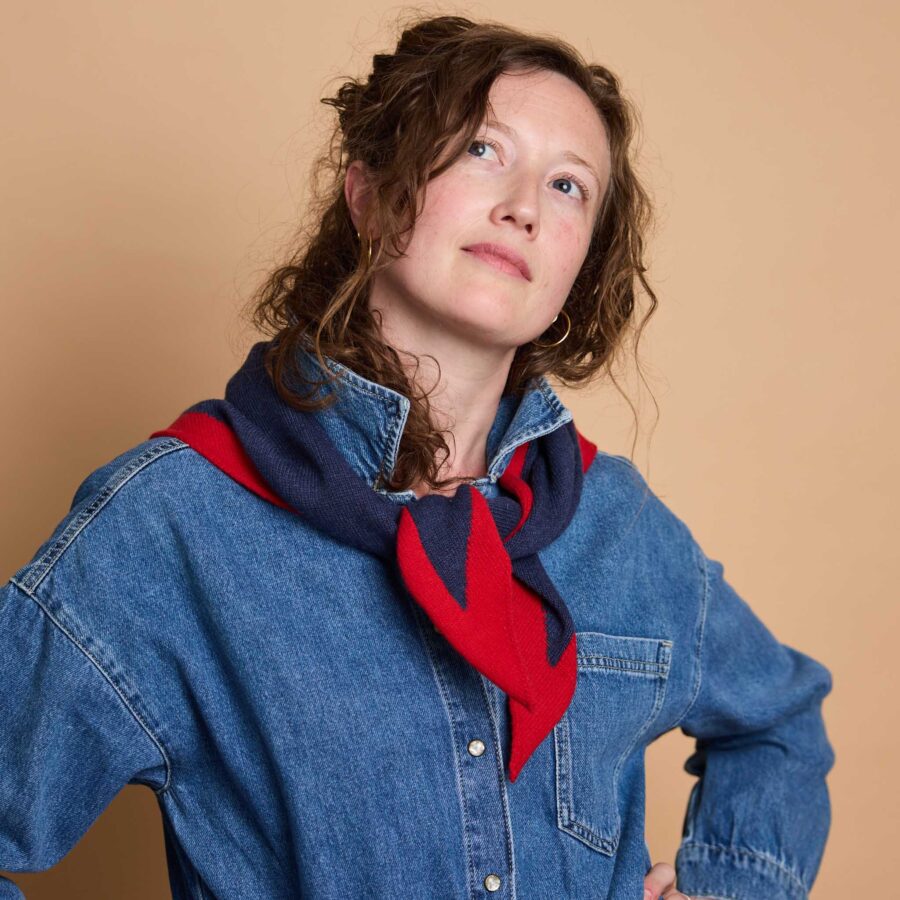 Lambswool Triangle Neckerchief Scarf Catherine Tough