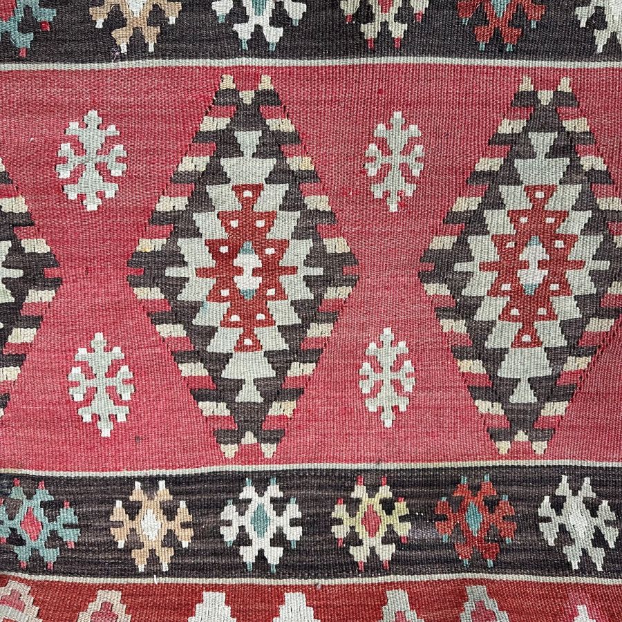 Antique Kilim reds and browns