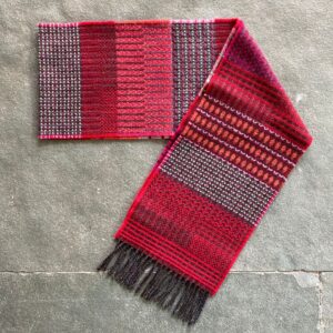 Lambswool Striped Walton Scarf Radish - Image 2