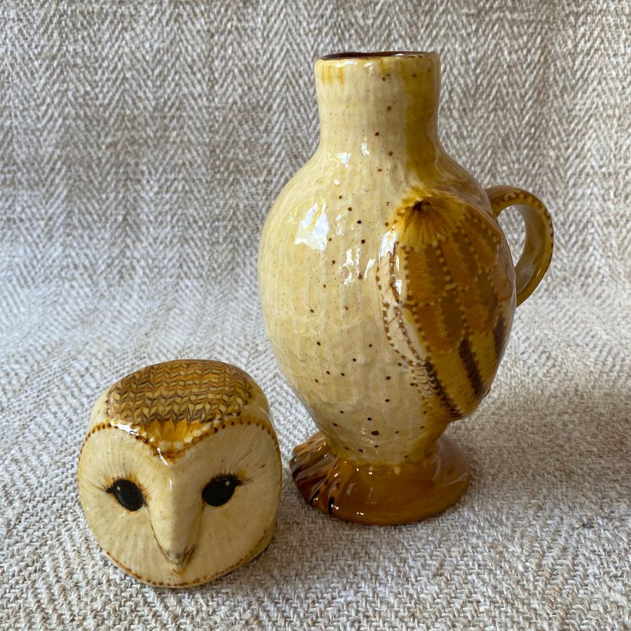 Carole Glover Small Barn Owl Cup & Jug CAOSB