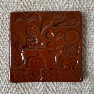 Desdemona McCannon Stamped Tile DMCC Church & Tree - Image 3