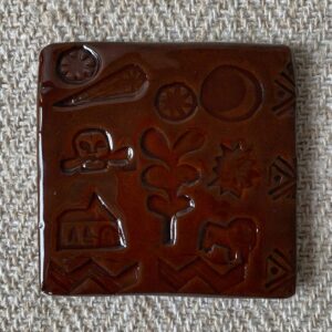 Desdemona McCannon Stamped Tile DMCC Church & Tree - Image 4