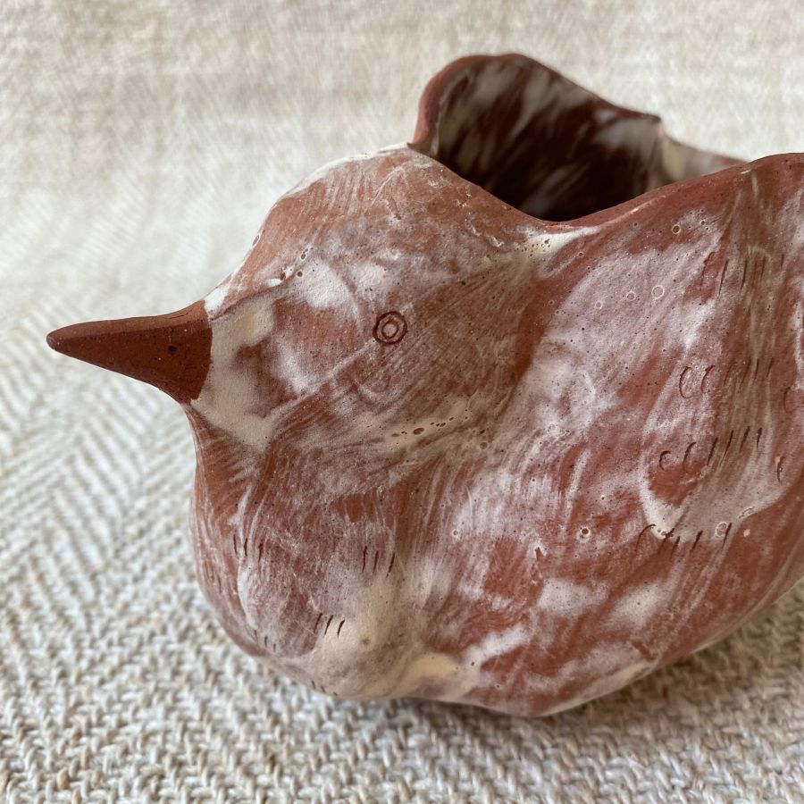 Edmund Davies Bird Bowl Terracotta