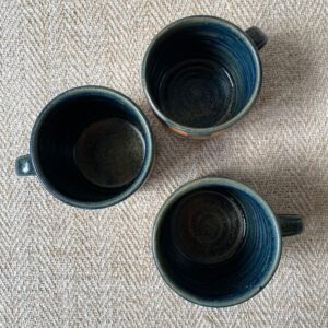 Edmund Davies Checked Mugs Blue EDMU1 - Image 3