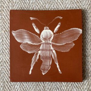 Edmund Dvaies earthenware insect tile