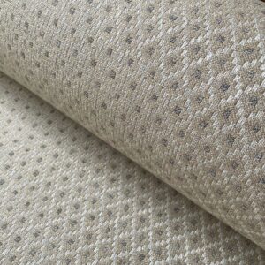 Cream, diamond patterned upholstery fabric