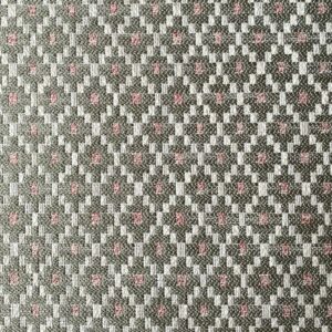 Green, diamond patterned upholstery fabric