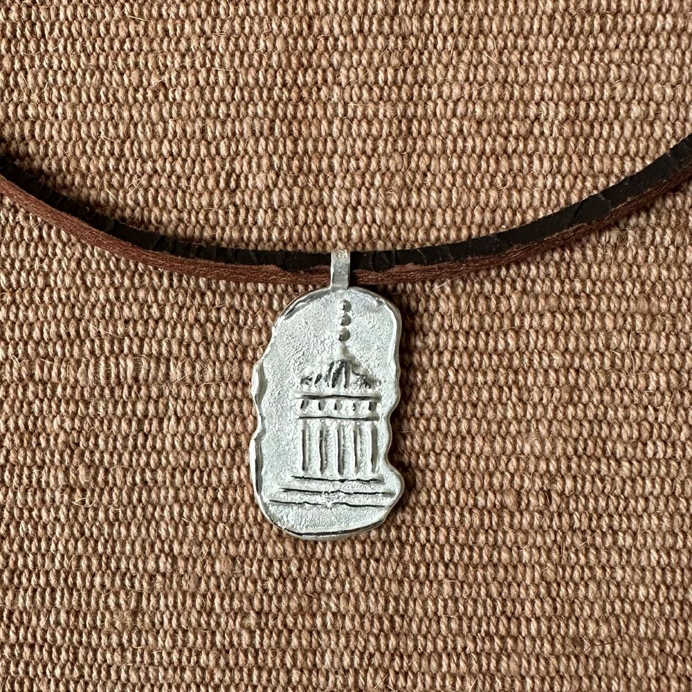 Silver Temple Thong Necklace M8 - Image 2