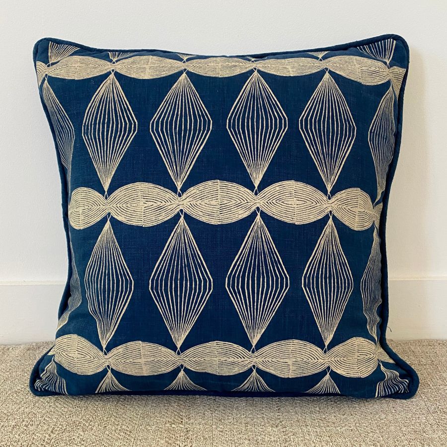 Sarah Burns Block print cushion