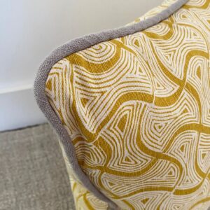 Block Printed Cushion - St Peter Mustard SBPC3 - Image 2