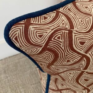 Sarah Burns Patterns block printed cushion