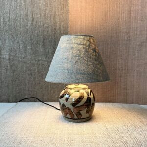 ash glazed pottery lamp