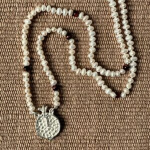 Silver pomegranate necklace